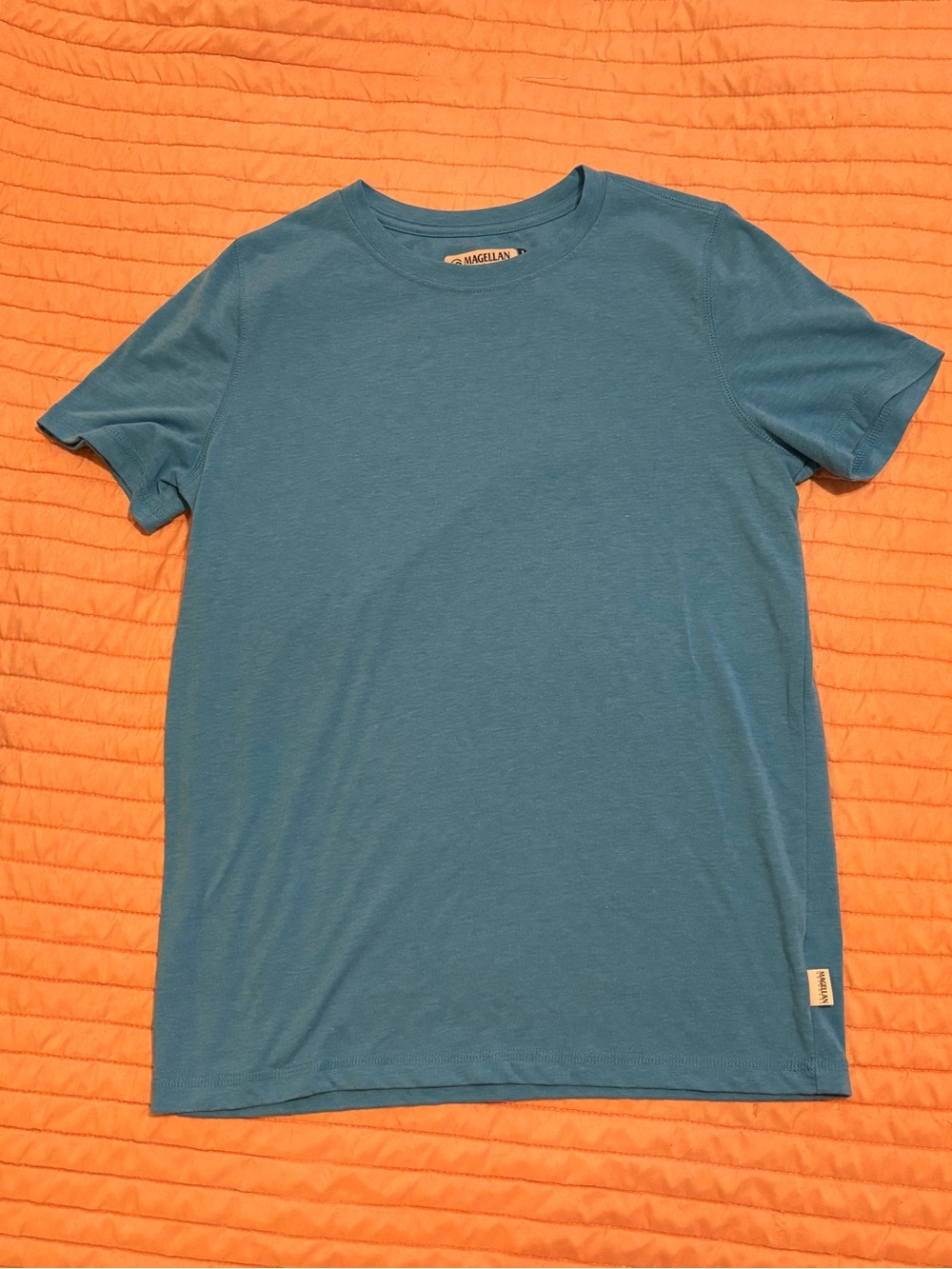 Outdoors Men's Teal Short Sleeve Crew T‑Shirt